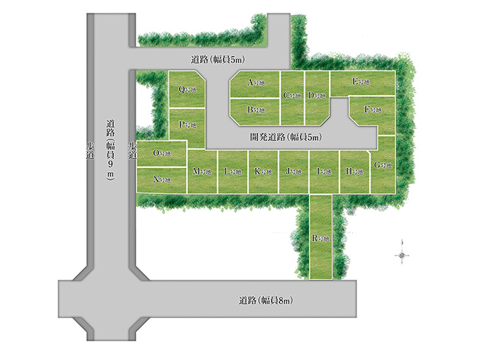 城東区古市1丁目（全18区画）の区画図