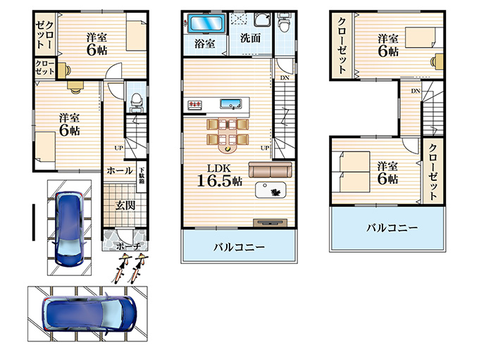 城東区古市1丁目（全18区画）E号地の間取り画像