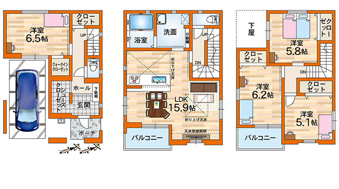 城東区古市1丁目（全18区画）M号地の間取り画像