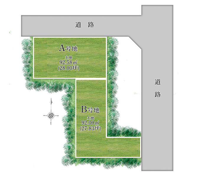 パークスコート鶴見区横堤2丁目（全2区画）区画図