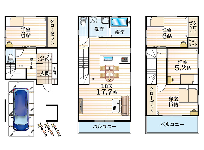 パークスコート鶴見区横堤2丁目（全23区画）Ⅲ-C号地プラン