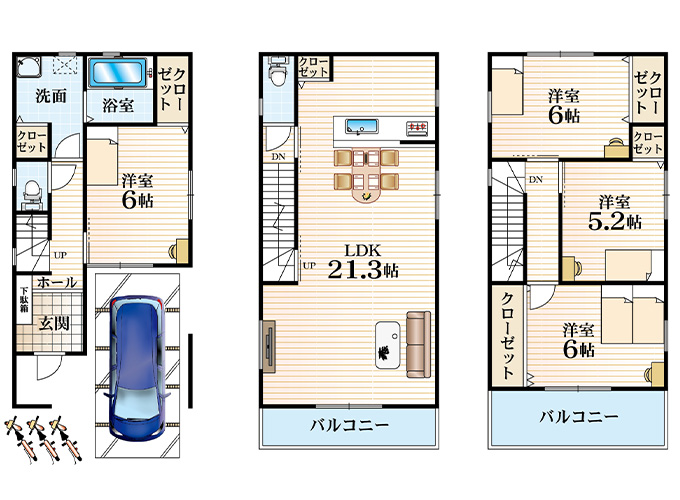 パークスコート鶴見区横堤2丁目（全23区画）Ⅲ-I号地プラン