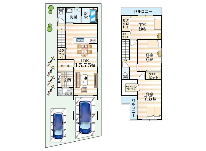 パークスコート門真市浜町（限定1区画）2階建てプラン