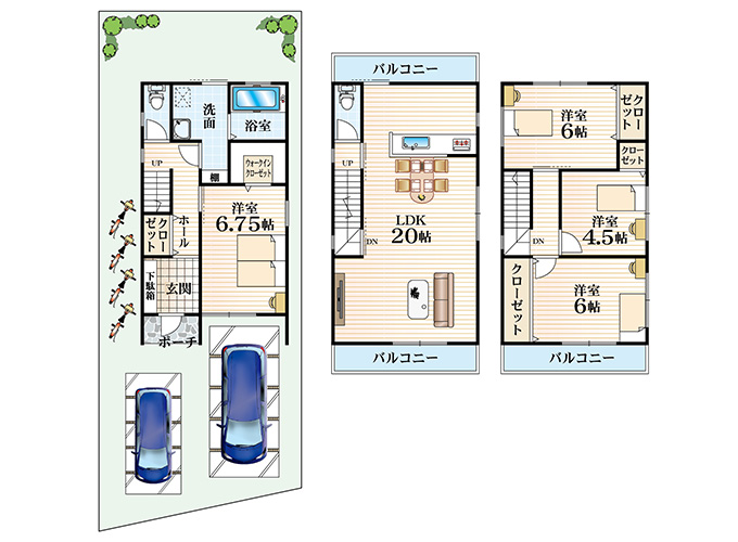 パークスコート門真市浜町（限定1区画）3階建てプラン