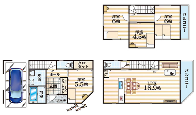 パークスコート鶴見区横堤2丁目（全23区画）Ⅲ-J号地プラン