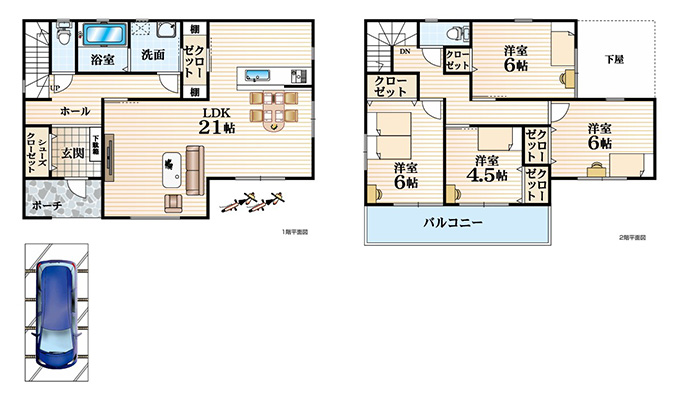 パークスコート鶴見区横堤2丁目 第2期分譲(全8区画) Ⅱ-D号地プラン