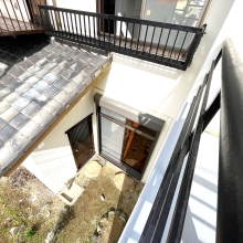 ベランダから見た中庭