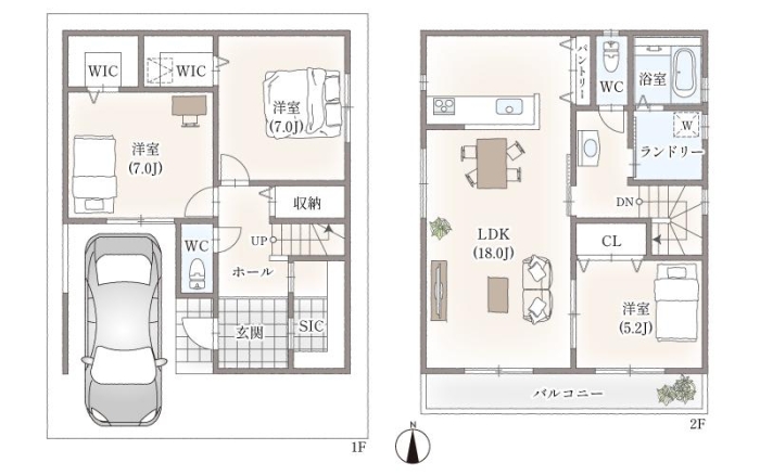 【参考プラン間取り図/17号地】