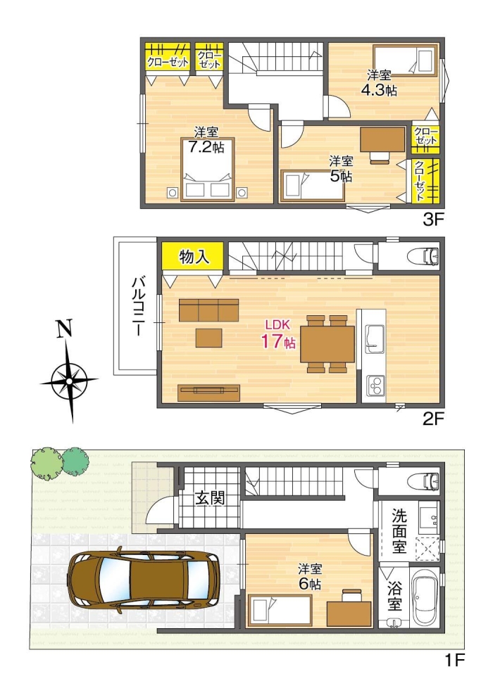 【参考プラン間取り図/2号地】