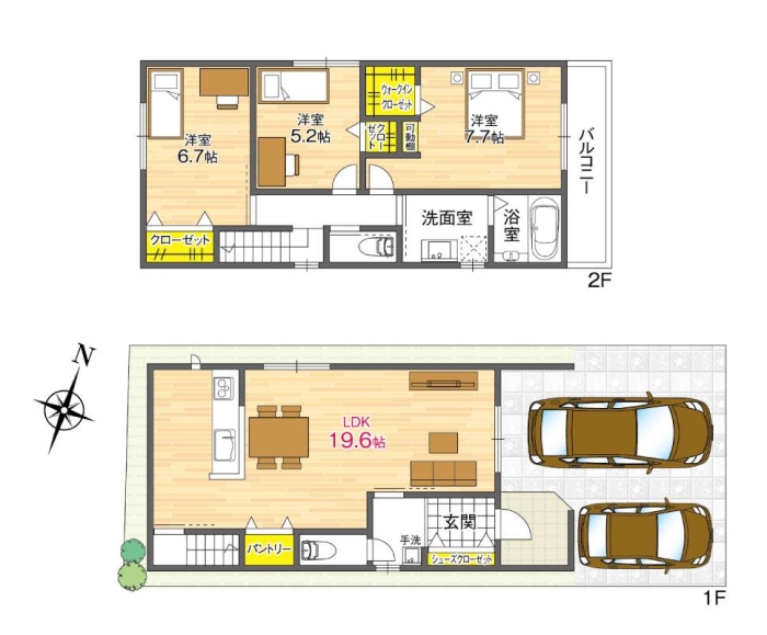 【参考プラン間取り図/1号地】